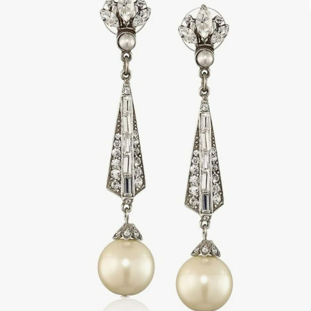 Ben Amun Art Deco Spire Earrings (Authentic)